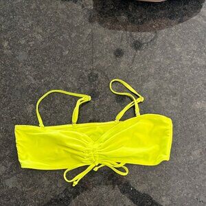 Neon yellow bathing suit top